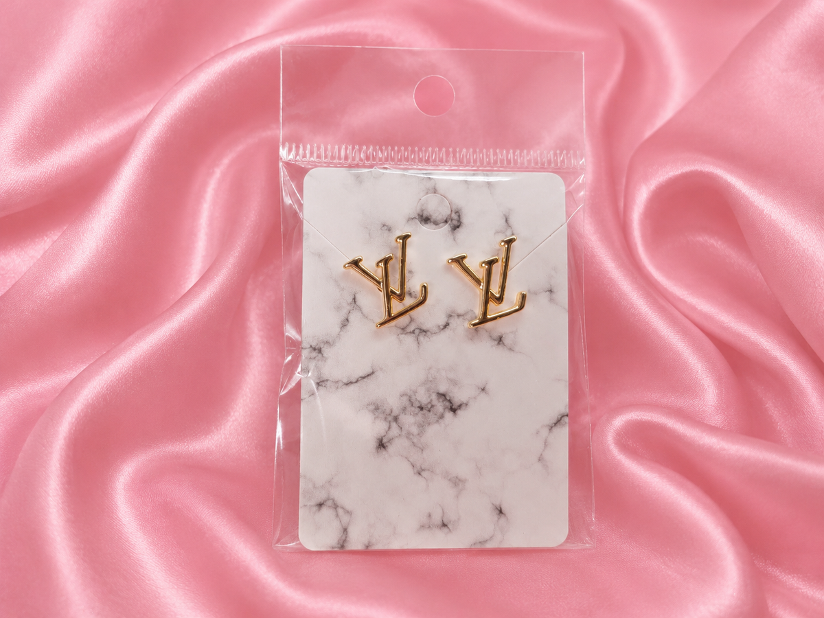 Gold Medium LV Stud