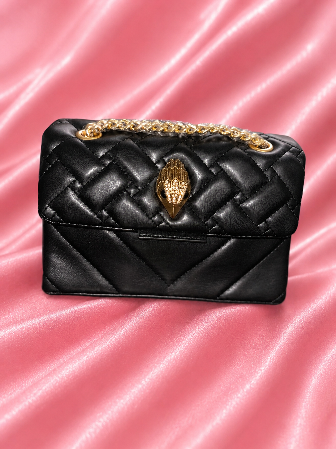 KG Quilted Flap Crossbody Bag