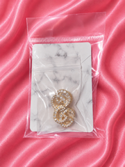 GG Gold Sparkling Clip-On Earrings