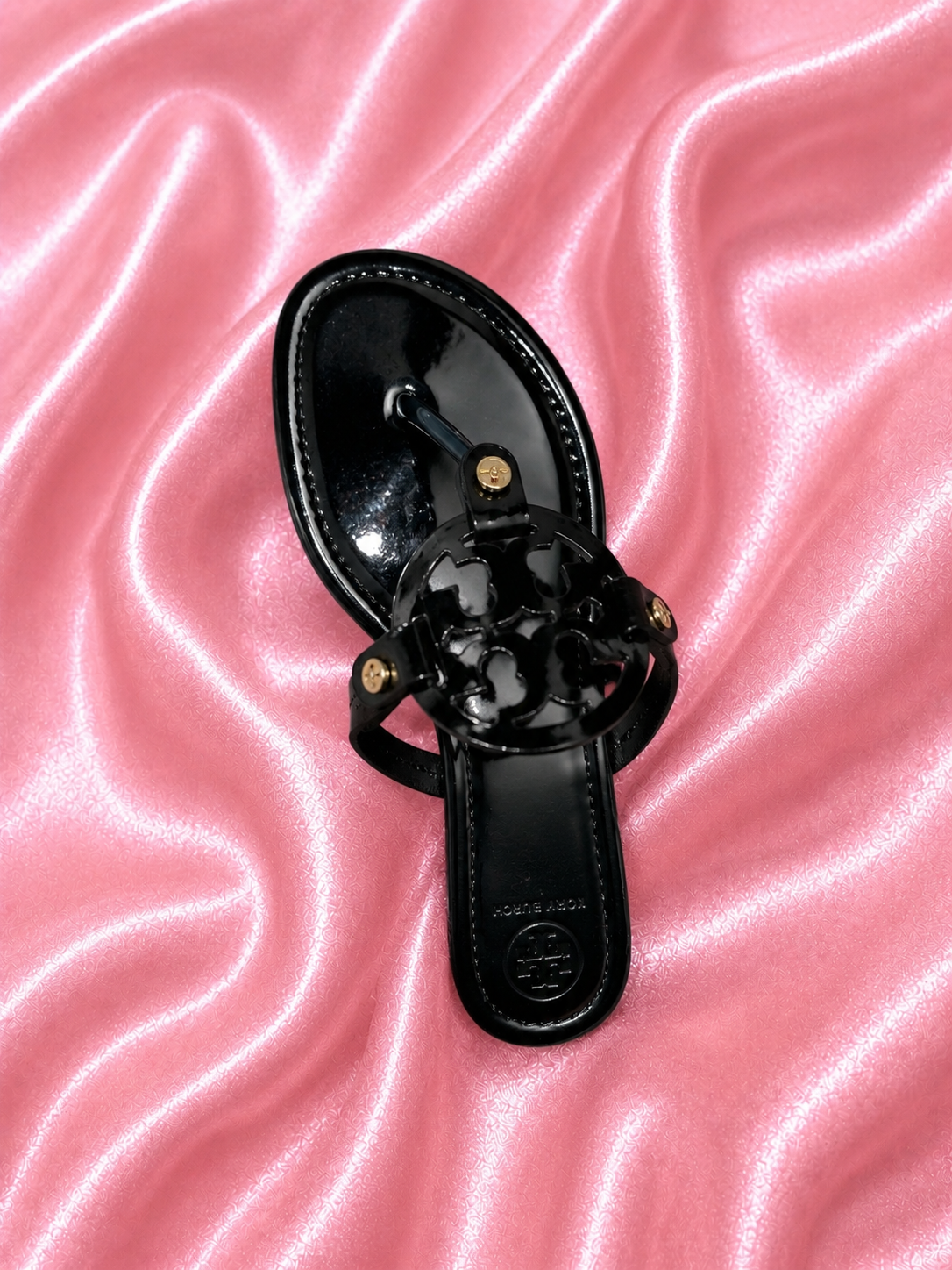 TB Patent Black Sandal