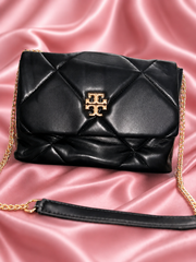 TB Quilted Flap Shoulder Bag