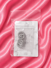 GG Silver Sparkling Clip-On Earrings