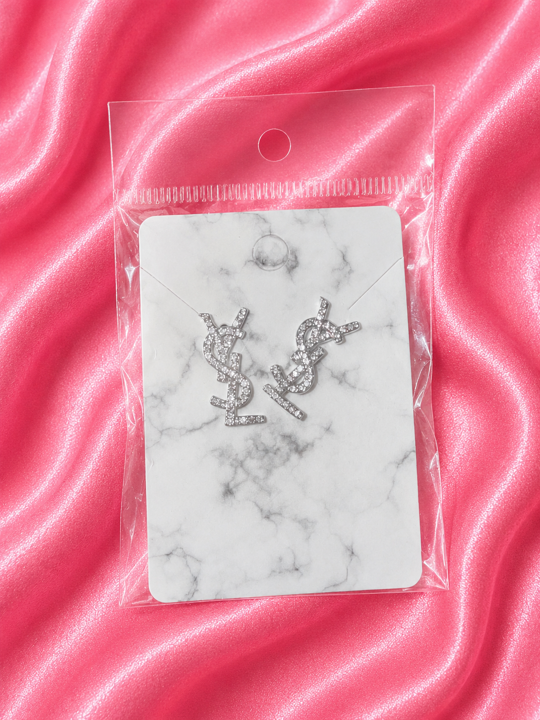 TBB Silver Sparkling YSL Medium Studs
